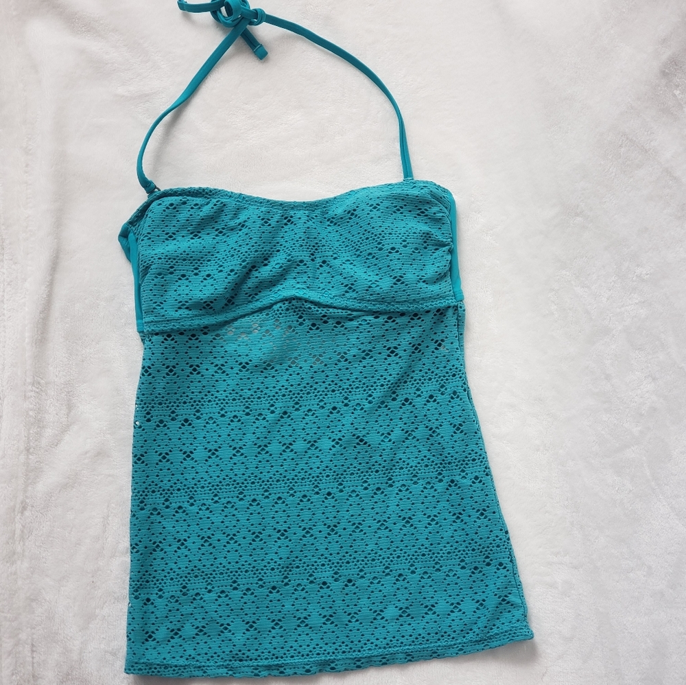 Crochet Swim Top With Neck Tie
